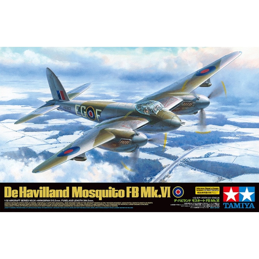 1:32 Английски тежък изтребител De Havilland Mosquito FB Mk.VI 1:32 Английски тежък изтребител De Havilland Mosquito FB Mk.VI