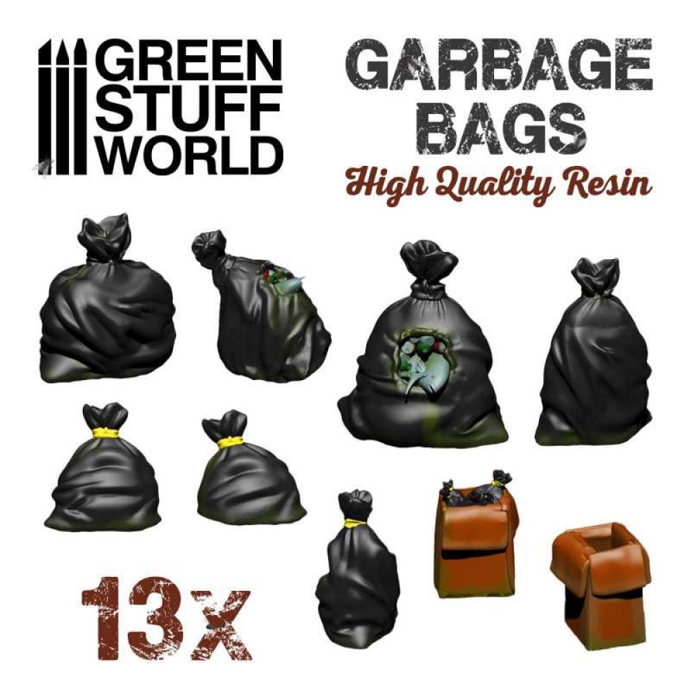 Комплект модели от смола: Garbage bags - 13 бр. (1:48 - 1:35) Комплект модели от смола: Garbage bags - 13 бр. (1:48 - 1:35)