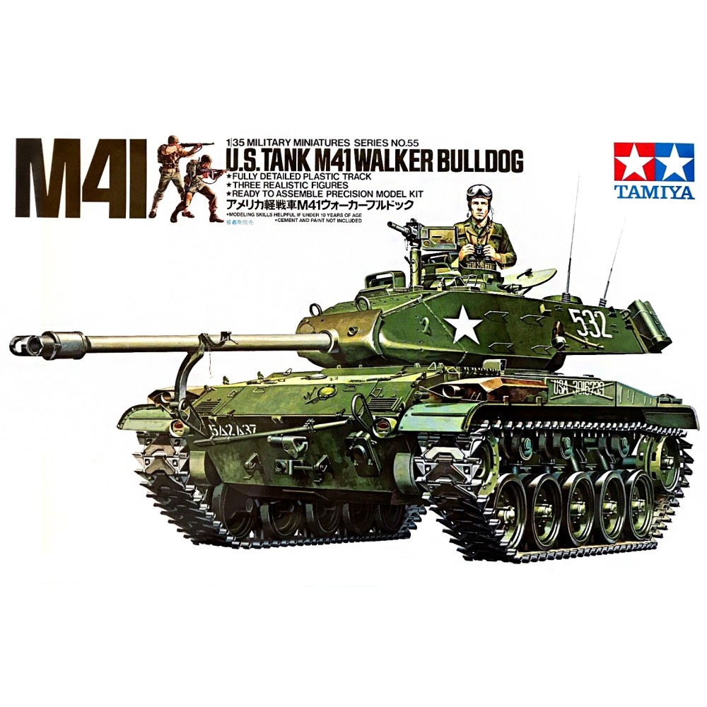1:35 Американски лек танк М41 Булдог (M41 Walker Bulldog) - 3 фигури 1:35 Американски лек танк М41 Булдог (M41 Walker Bulldog) - 3 фигури