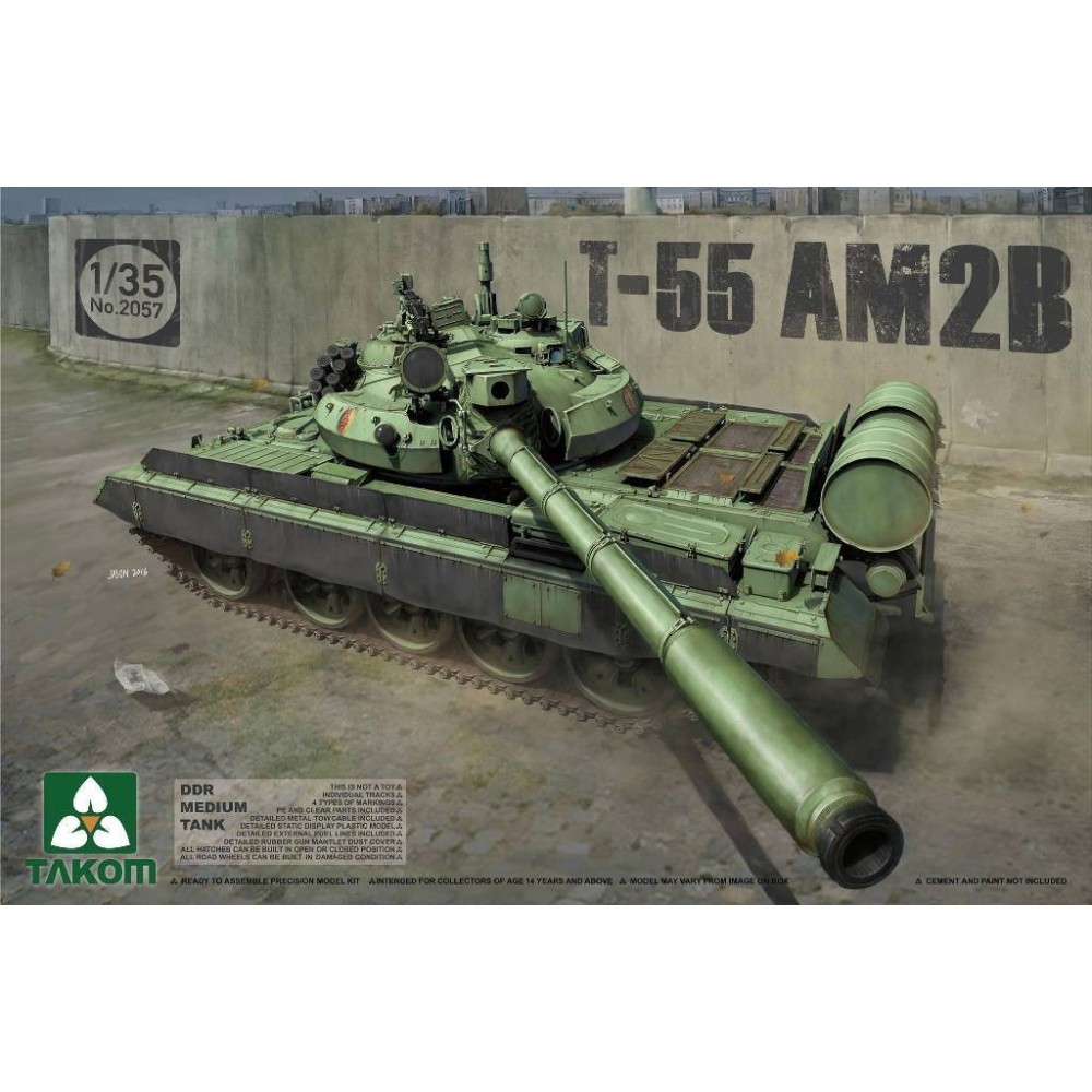 1:35 Съветски танк T-55 AM2B (ГДР) (DDR Medium Tank T-55 AM2B) 1:35 Съветски танк T-55 AM2B (ГДР) (DDR Medium Tank T-55 AM2B)