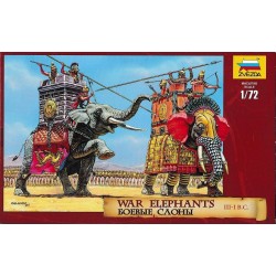 1:72 Бойни слонове III-I пр н.е. (War elephants) - 7 човешки фигури , 2 слона