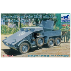 1:35 Брониран автомобил Armored Krupp Protze Kfz.69 с гаубица 3.7cm Pak 36 (късна версия)