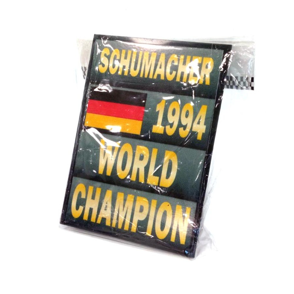 Умален модел на F1 табела 1994 Михаел Шумахер, световен шампион (1994 Michael Schumacher World Champion F1 Sign)