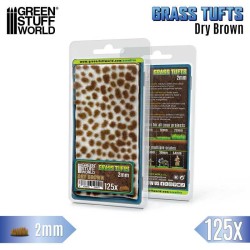 Туфи статична трева 2 mm, самозалепващи се - Сухо кафяво (125 бр.)