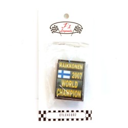 Умален модел на F1 табела 2007 Кими Райконен, световен шампион (2007 Kimi Raikkonen World Champion F1 Sign)