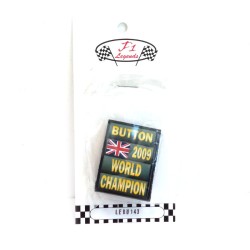 Умален модел на F1 табела 2009 Дженсън Бътън, световен шампион (2009 Jenson Button World Champion F1 Sign)