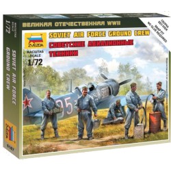 1:72 Съветски екип за авиационна поддръжка - 5 фигури - сглобка без лепило